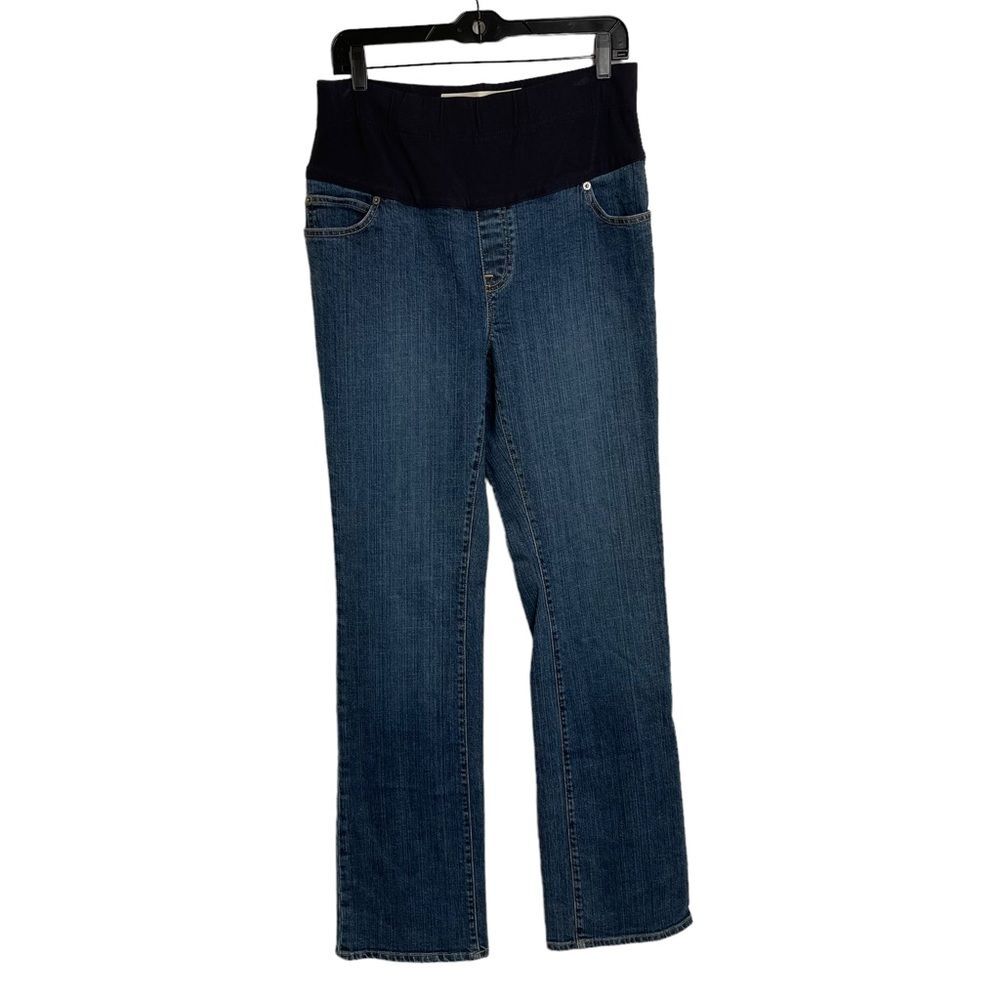 GAP Maternity Bootcut Jeans Blue Denim 5 Pocket Style Western Rodeo Size 6 Reg